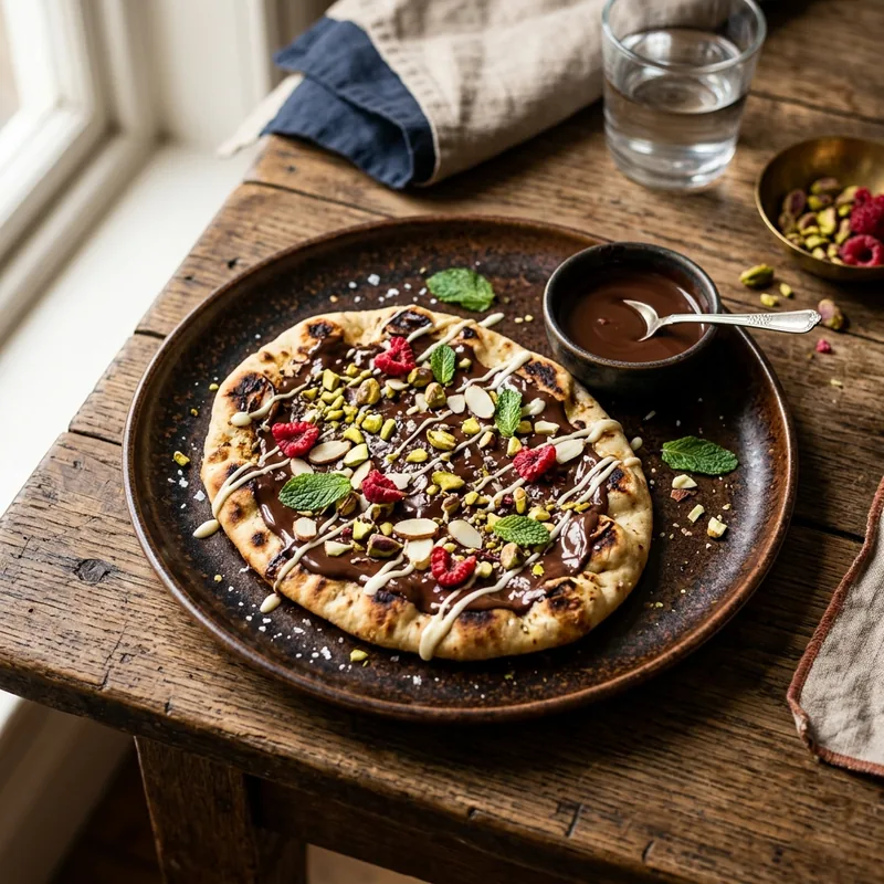 Chocolate Naan — Indian indo-fusion dish served ready to eat