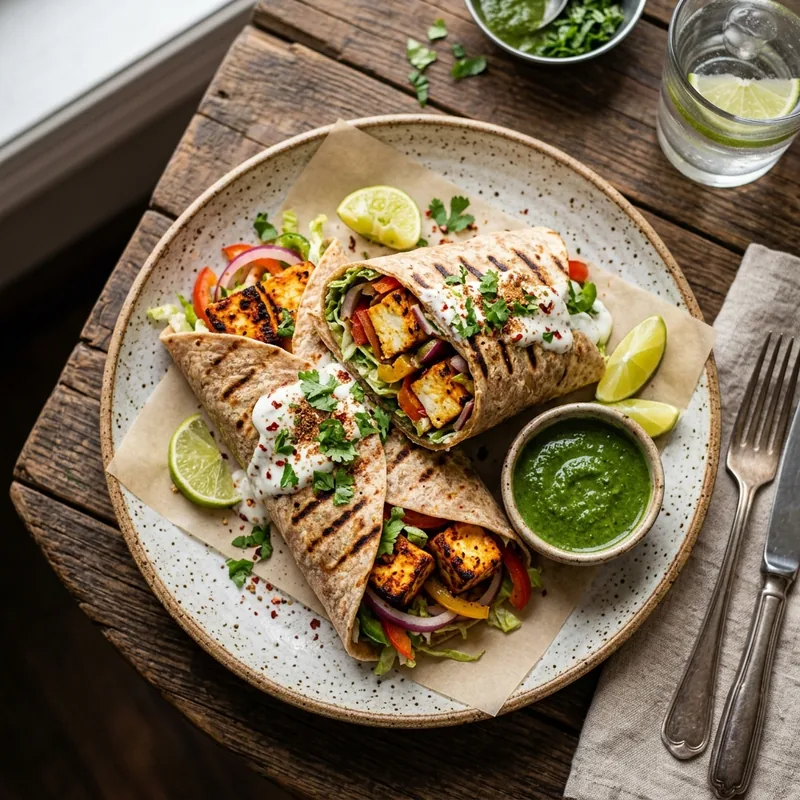 Paneer Tikka Wrap recipe